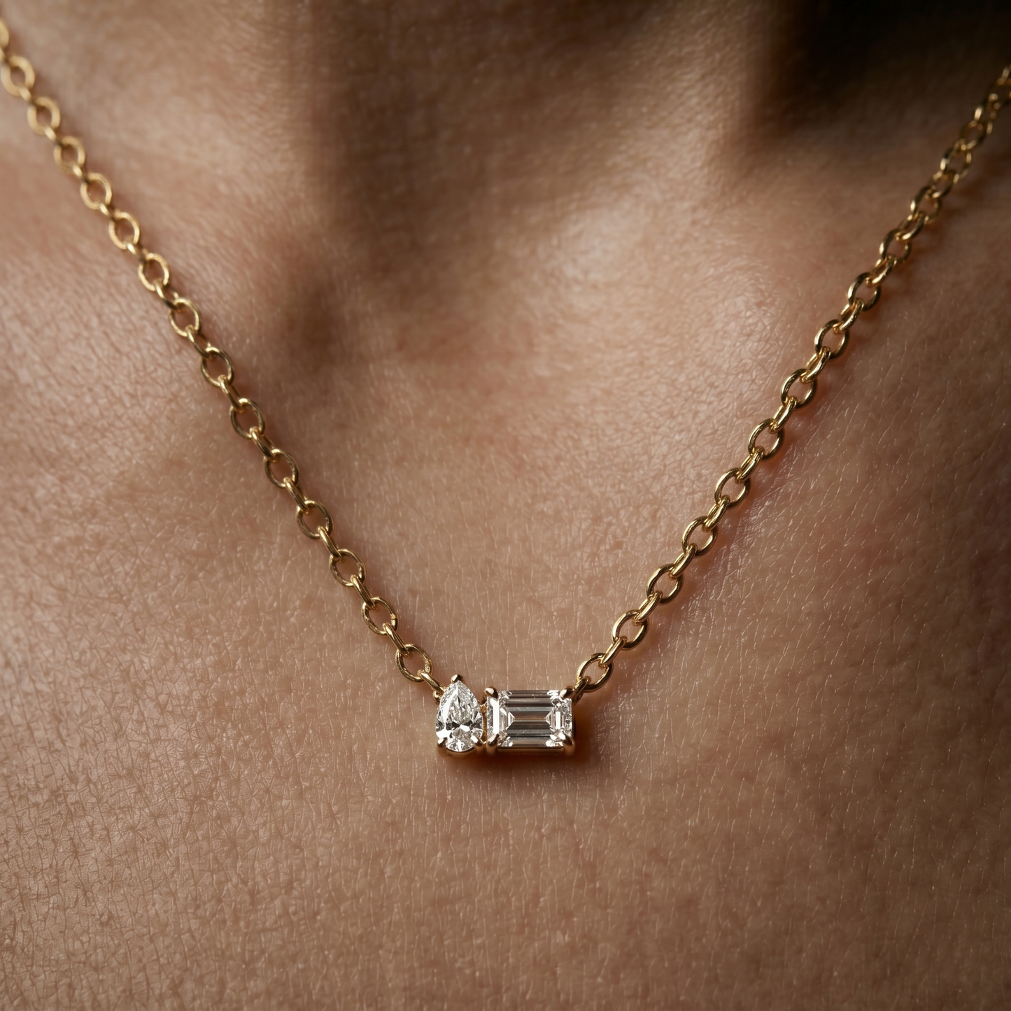 Prism Pair Pendant Necklace
