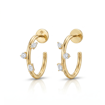 Scattered Diamond Hoops
