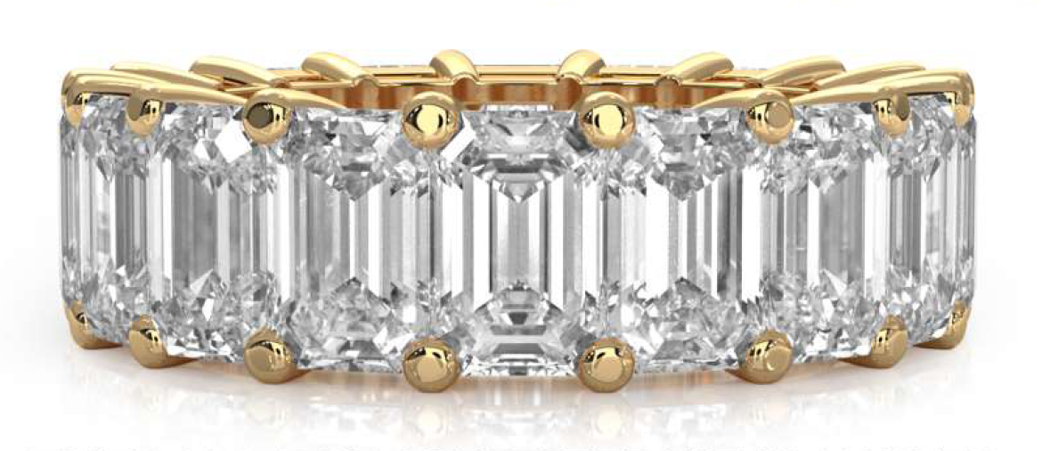 Emerald Cut Diamond Eternity Band