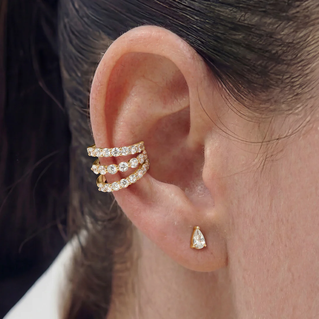 Triple Row Ear Cuff