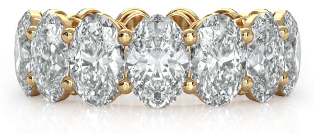 Oval Diamond Eternity Band