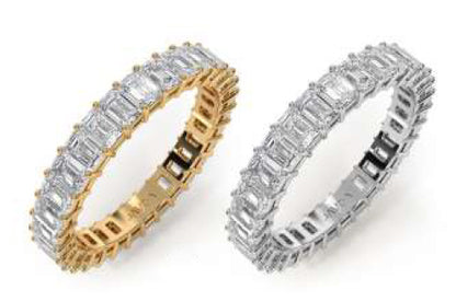 Emerald Cut Diamond Eternity Band