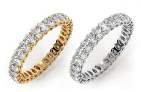 Oval Diamond Eternity Band