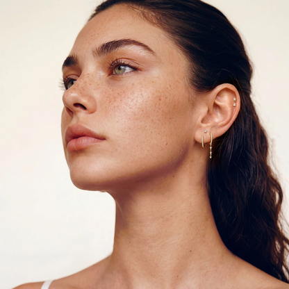 The Elara Double Diamond Pear Drop Studs