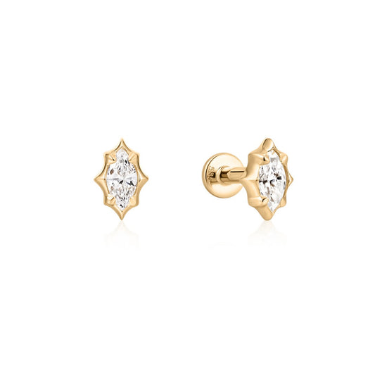 The Cleo Marquise Stud